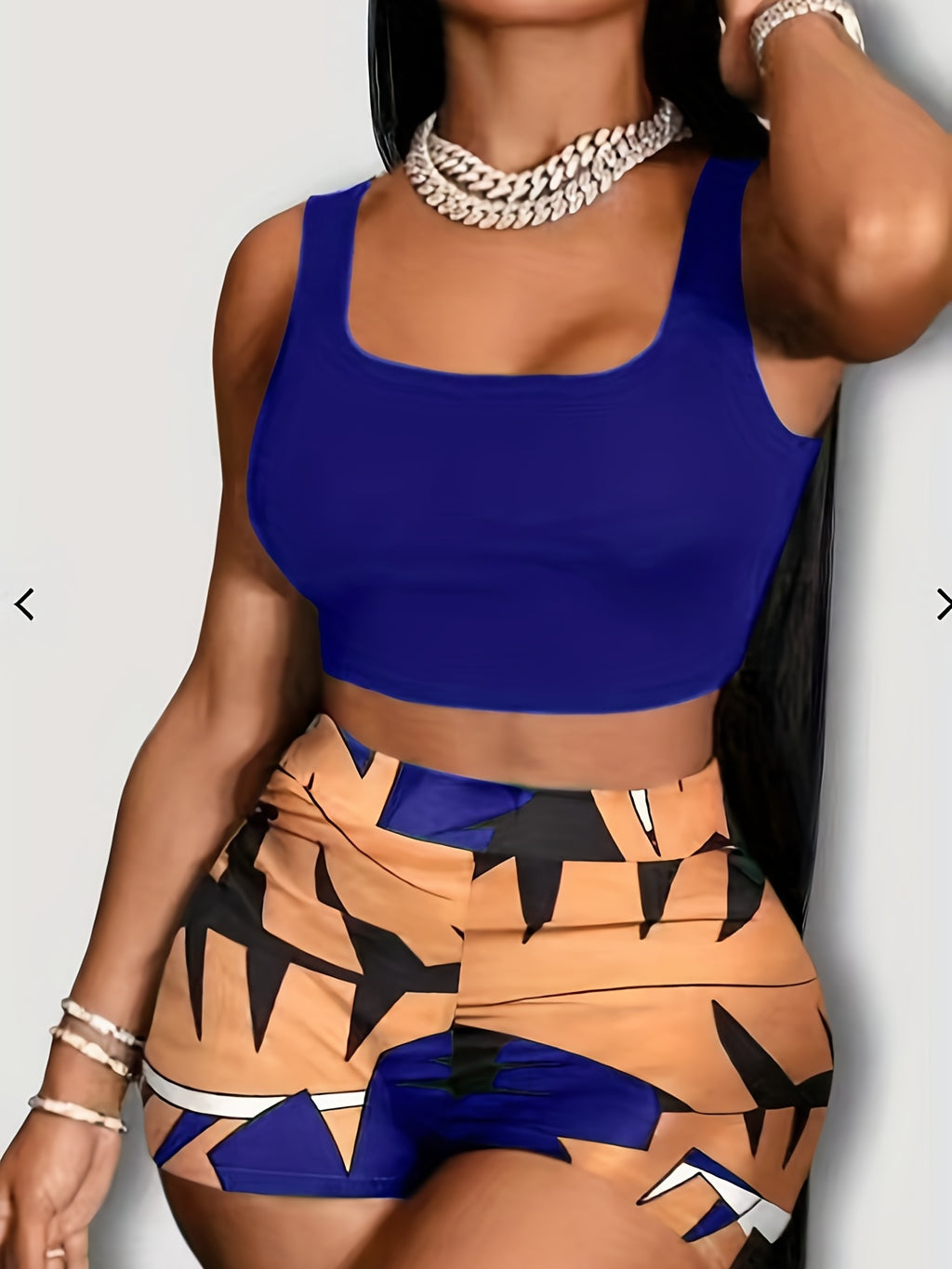 Women's Set Hawaii Beach Holiday Wind Numerical Print Tank Tops & Shorts 2 Piece Set