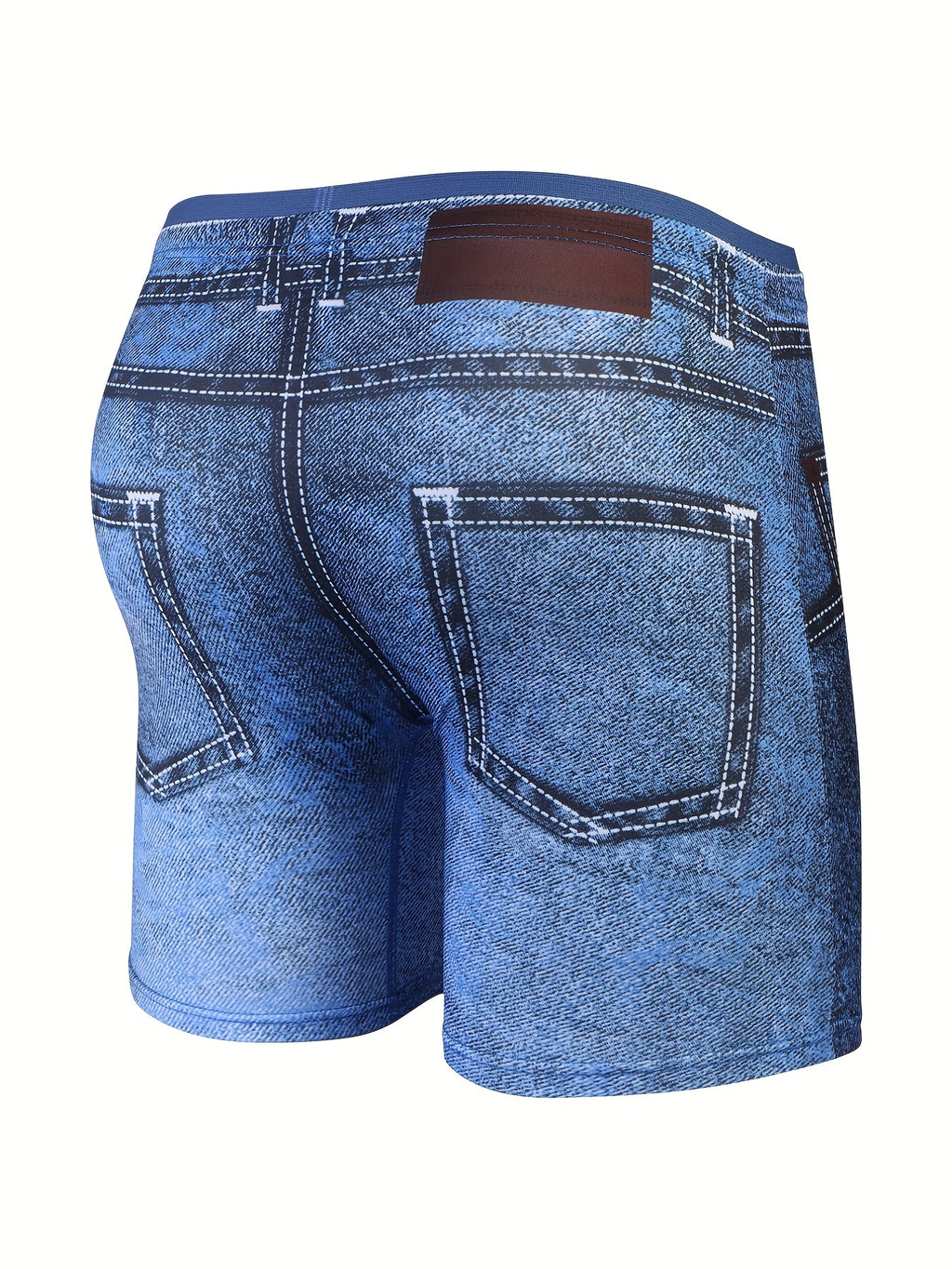 5-Pack CONKEND Men'S Bamboo Rayon Boxer Briefs, Camo Pattern, Medium Stretch Knit Fabric, 92% Viscose 8% Elastane, Breathable Tagless with Waistband, 15.24cm with Fly