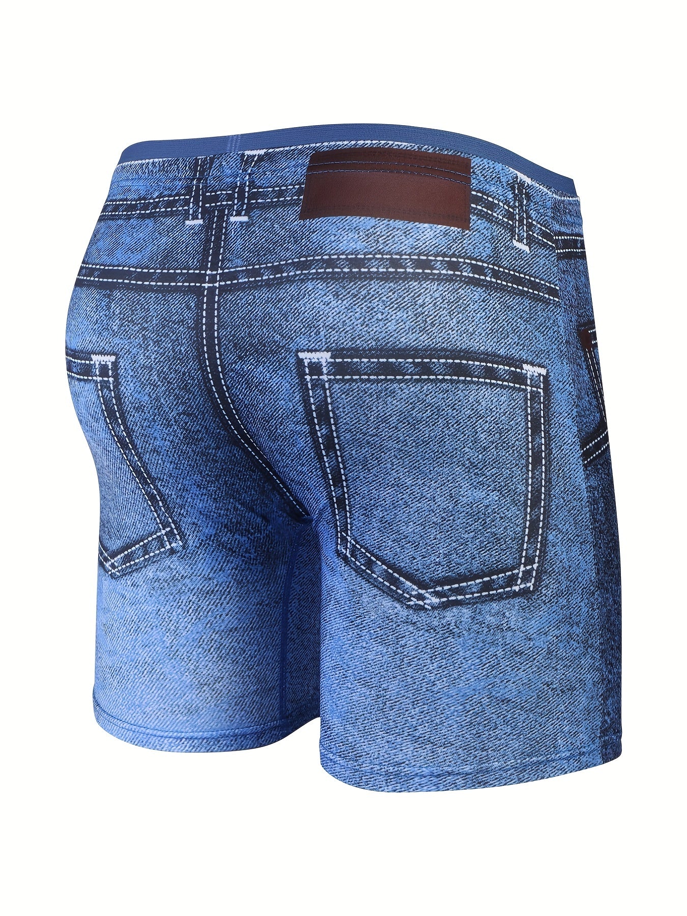 5-Pack CONKEND Men'S Bamboo Rayon Boxer Briefs, Camo Pattern, Medium Stretch Knit Fabric, 92% Viscose 8% Elastane, Breathable Tagless with Waistband, 15.24cm with Fly