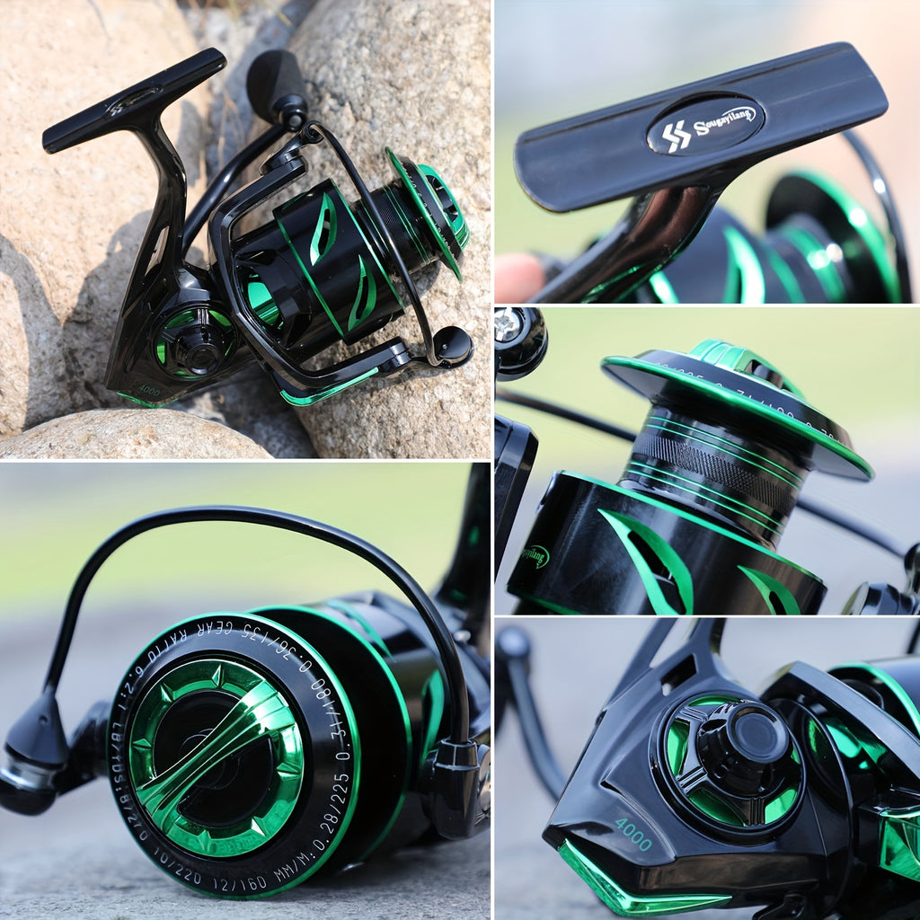 Sougayilang Spinning Fishing Reel - Lightweight 6, 2:1 High-Speed Gear Ratio, Aluminum Alloy Construction, Ergonomic Handle & Adjustable Drag, Mixed Colors for Freshwater & Saltwater Fishing, Ideal Gift for Anglers, Fishing R