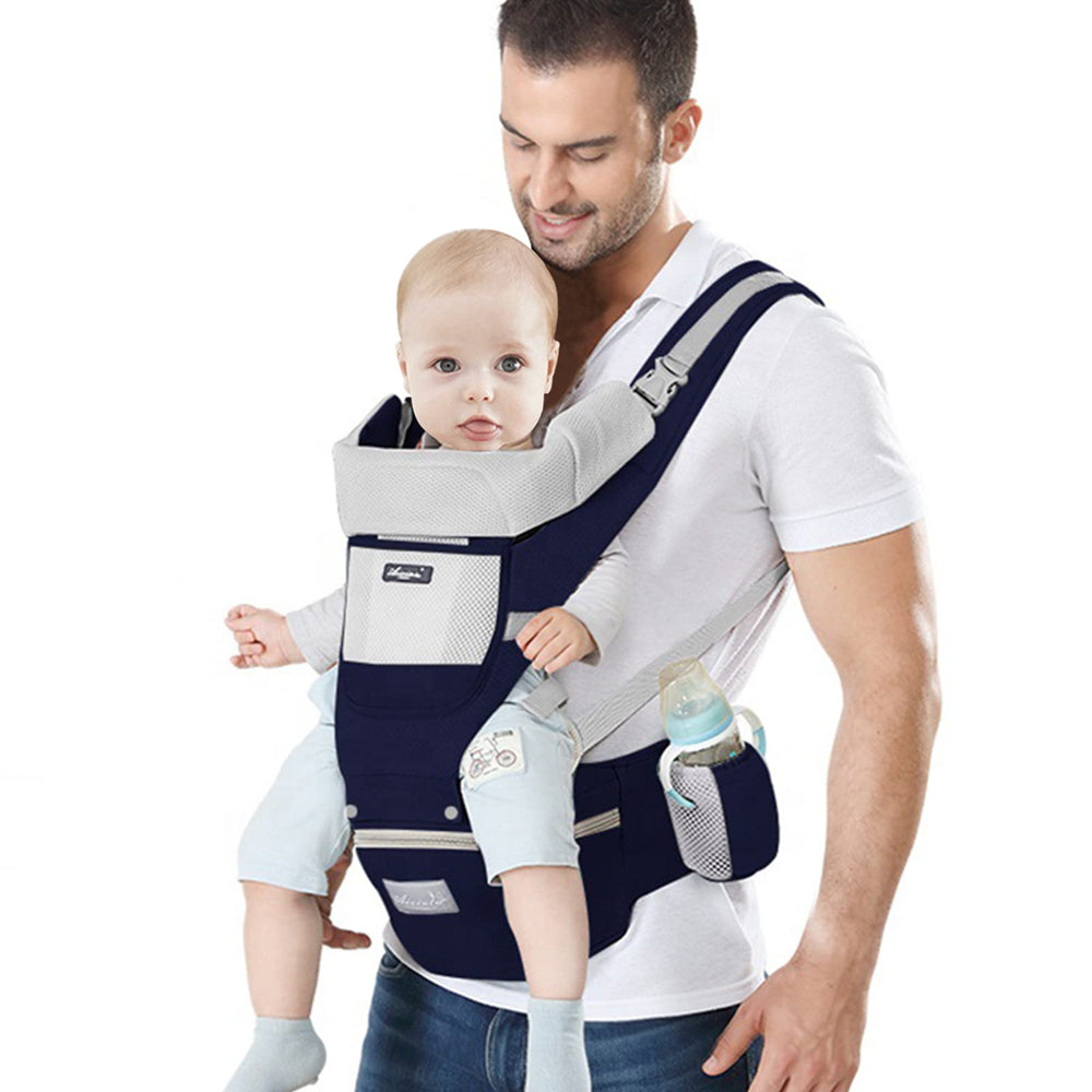 Baby Carrier Waist Stool With Storage Bag, Kangaroo Shoulder Swaddle Sling Infant Kid Wrap Ergonomic Backpack Hipseat For 3-36 Months Baby Christmas, Halloween, Thanksgiving Day Gift
