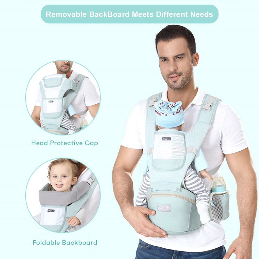 Baby Carrier Waist Stool With Storage Bag, Kangaroo Shoulder Swaddle Sling Infant Kid Wrap Ergonomic Backpack Hipseat For 3-36 Months Baby Christmas, Halloween, Thanksgiving Day Gift