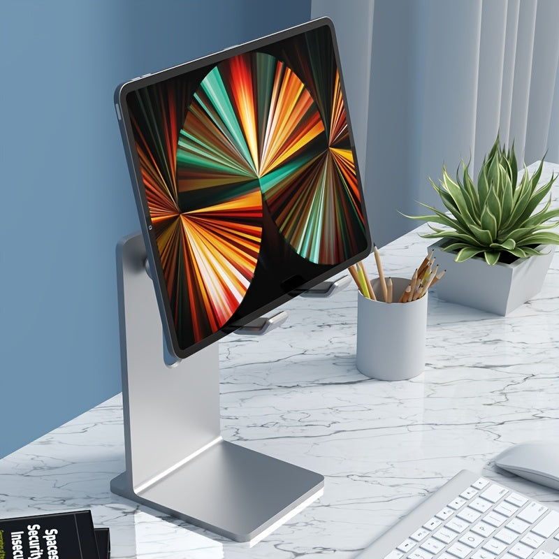 Ergonomic Tablet Stand Holder - Elevate Your Workspace with Universally Compatible Design, Fits iPad Pro, iPhone, and Android Devices, and Frees Up Desk Space