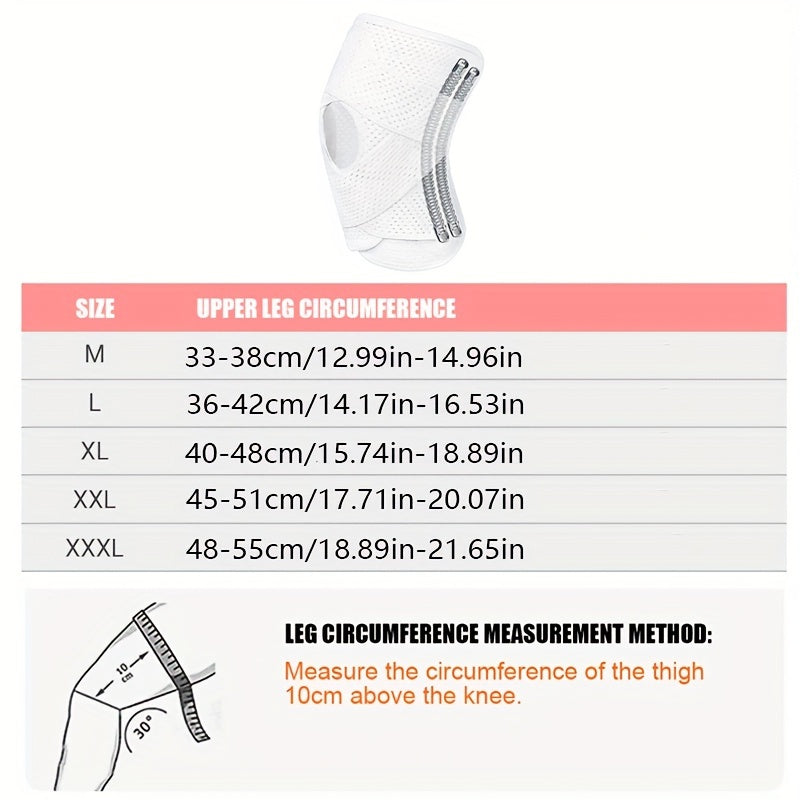 1pc Premium Pressurized Elastic Knee Pads for Men and Women - Ultimate Arthritis Joint Protection, Shock Absorption, and Support for Fitness, Volleyball, Sports, and Active Lifestyles - Breathable, Comfortable, and Adjustable