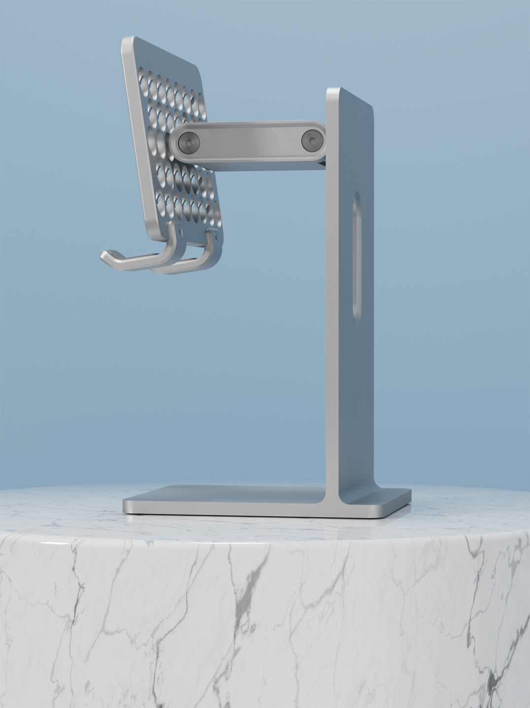 Ergonomic Tablet Stand Holder - Elevate Your Workspace with Universally Compatible Design, Fits iPad Pro, iPhone, and Android Devices, and Frees Up Desk Space