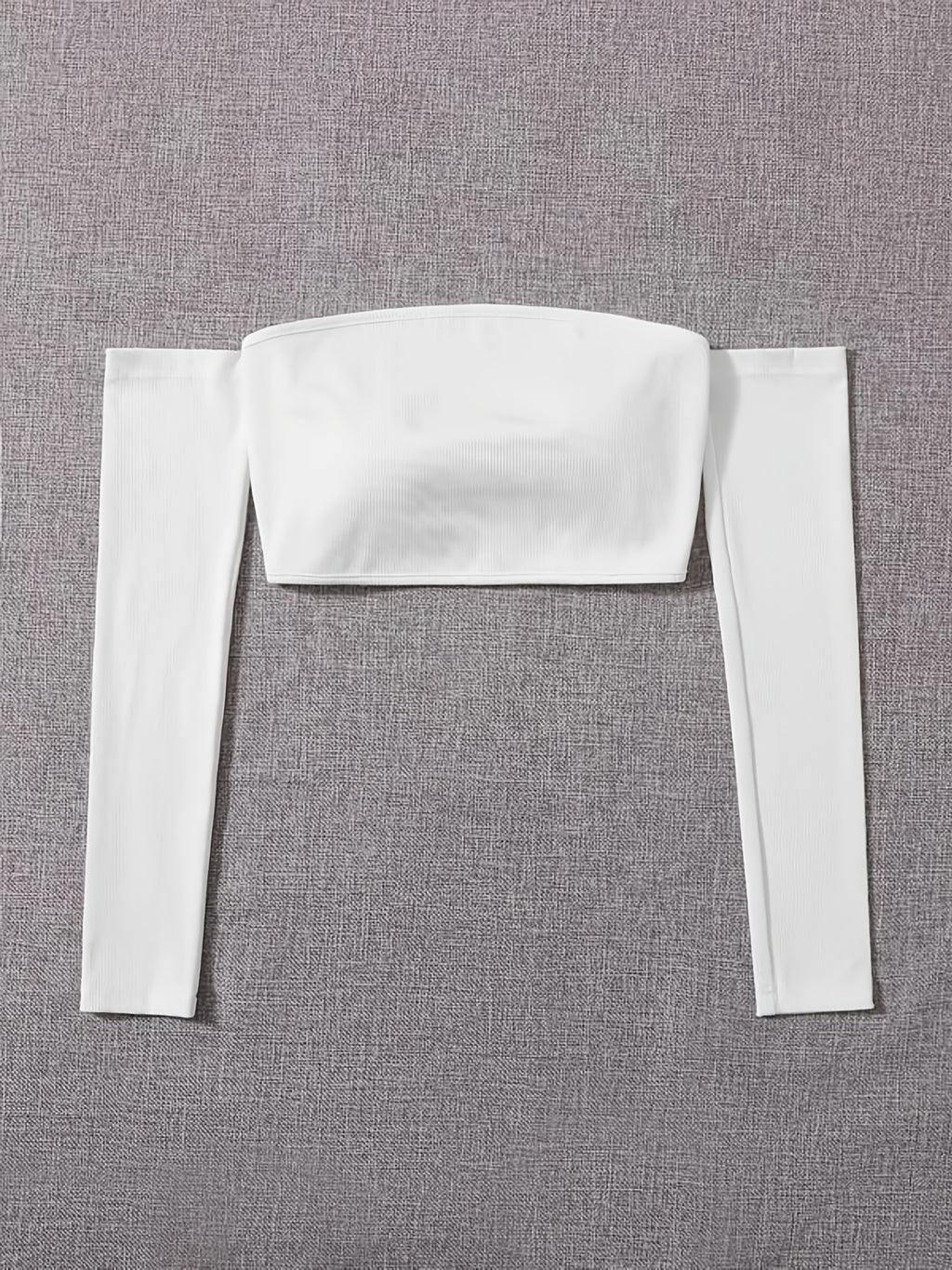 Women's Off-Shoulder Short Crop Top - Slim-Fit Sleeve Stretchy Shirt, Solid Black All-Season Versatile Top for Casual & Formal Outfits, Machine Washable Elegant Women's Fashion Apparel