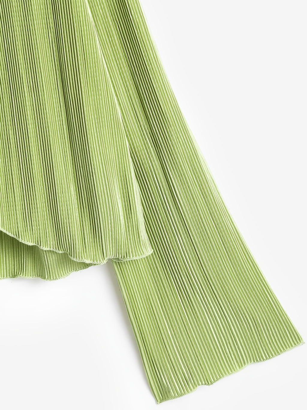 Women's Sheer Mesh Flare Sleeve Crop Top