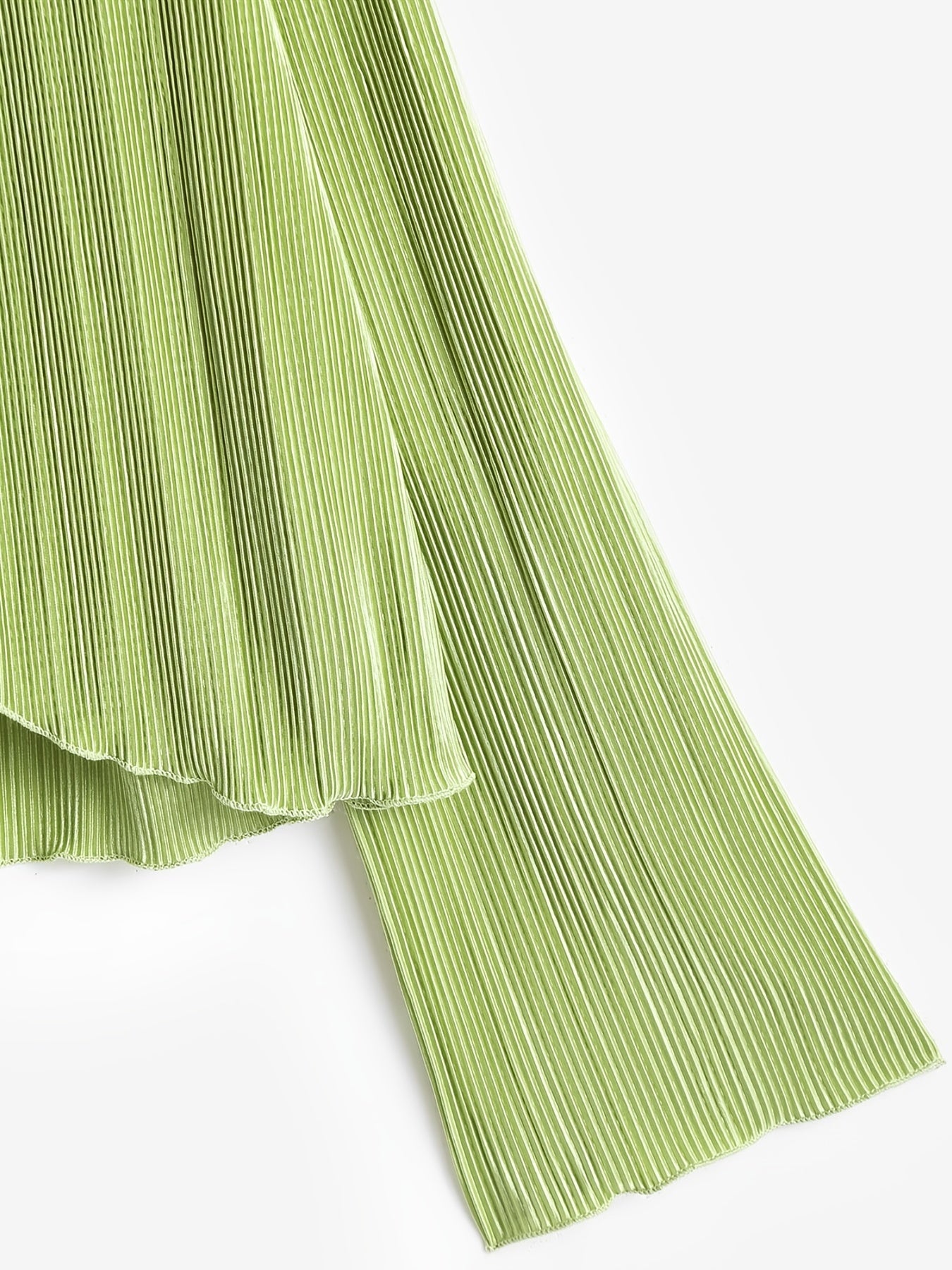 Women's Sheer Mesh Flare Sleeve Crop Top