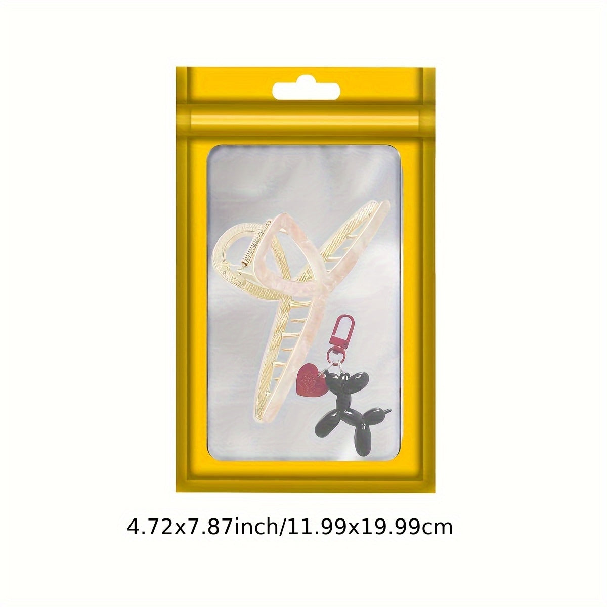 100-Pack Holographic Zipper Lock Resealable Bags, Moisture-Proof Aluminum Foil Polyester Film Flat Transparent Window Pouch for Electronics/Jewelry/Cosmetics Organization, 4 Size Options, Non-food contact