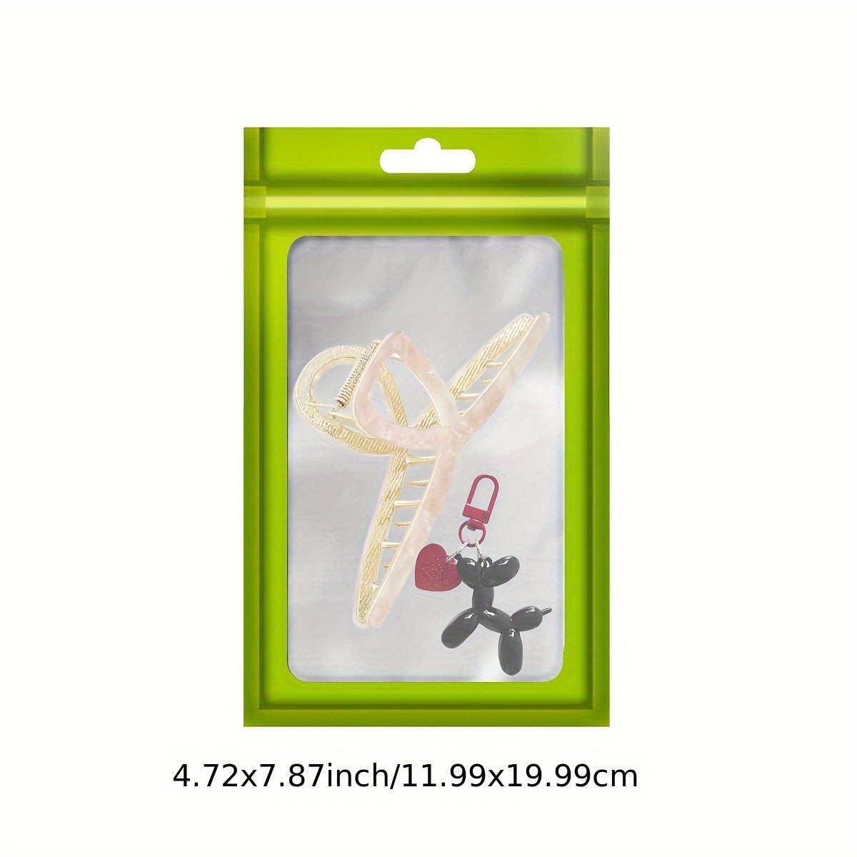 100-Pack Holographic Zipper Lock Resealable Bags, Moisture-Proof Aluminum Foil Polyester Film Flat Transparent Window Pouch for Electronics/Jewelry/Cosmetics Organization, 4 Size Options, Non-food contact