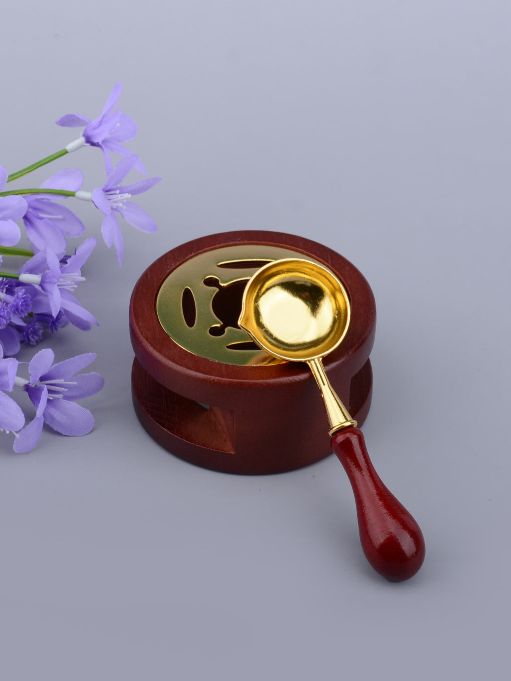 1 Brown Wax Seal Stove And 1 Brown Wax Seal Spoon Great For Embellishment Of Christmas Cards