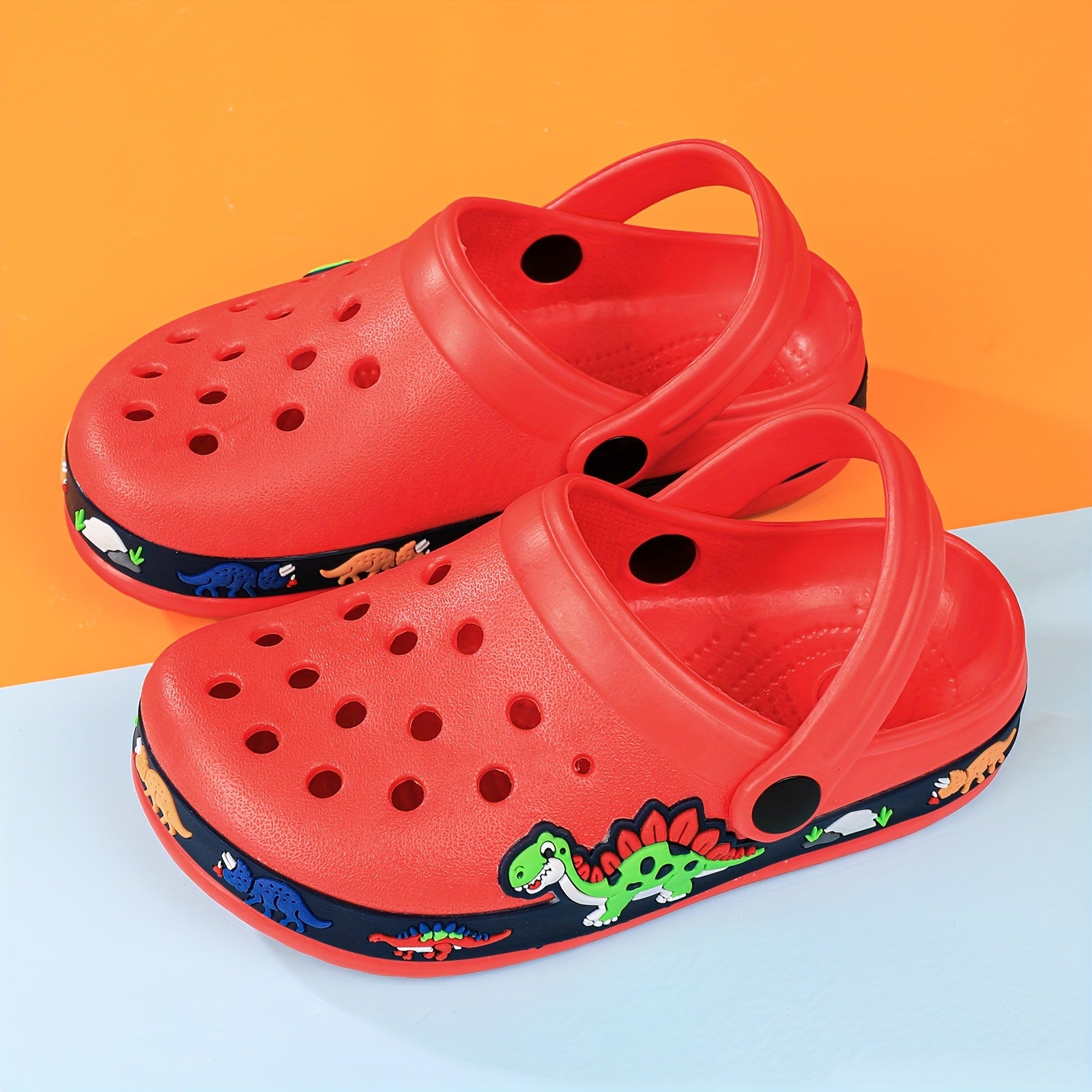 Youngsters' Dinosaur & Unicorn EVA Sandals with Ankle Strap - Anti-Slip Thick Sole, Breathable Summer Beach Garden Shoes for Youngsters & Youngsters, Soft Cushioned Low-Top Slippers (Grey & Pink), Allseason Footwear | Cartoon