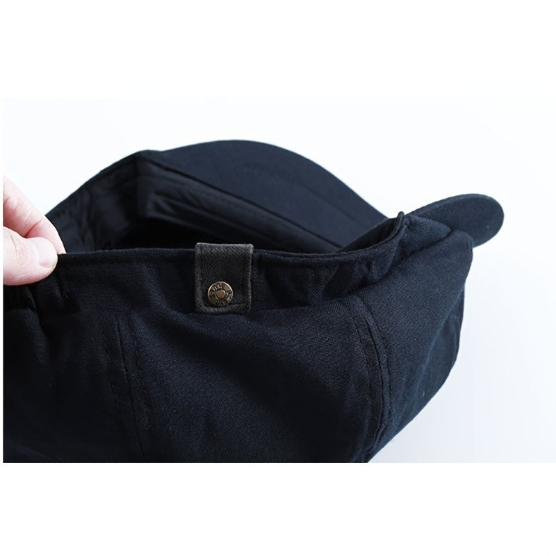 Men's Retro Beret Mafia Movie Cosplay Wool Blend Vintage Herringbone Tweed Casual Newsboy Hat Flat Cap