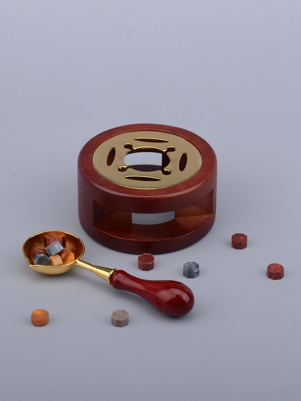 1 Brown Wax Seal Stove And 1 Brown Wax Seal Spoon Great For Embellishment Of Christmas Cards