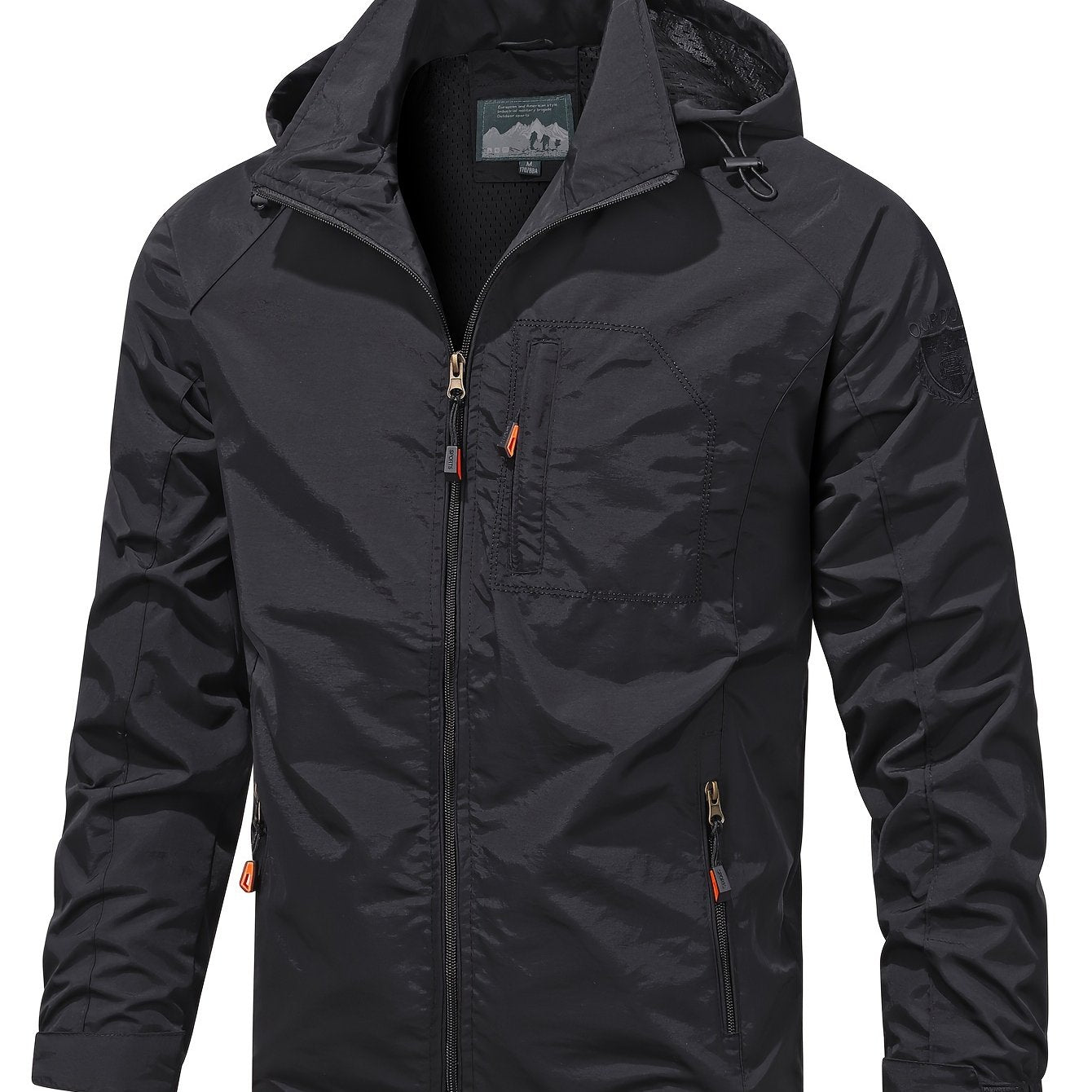 Men's Lightweight Jacket Packable Running Jacket Coat Stand Collar Bomber Jacket