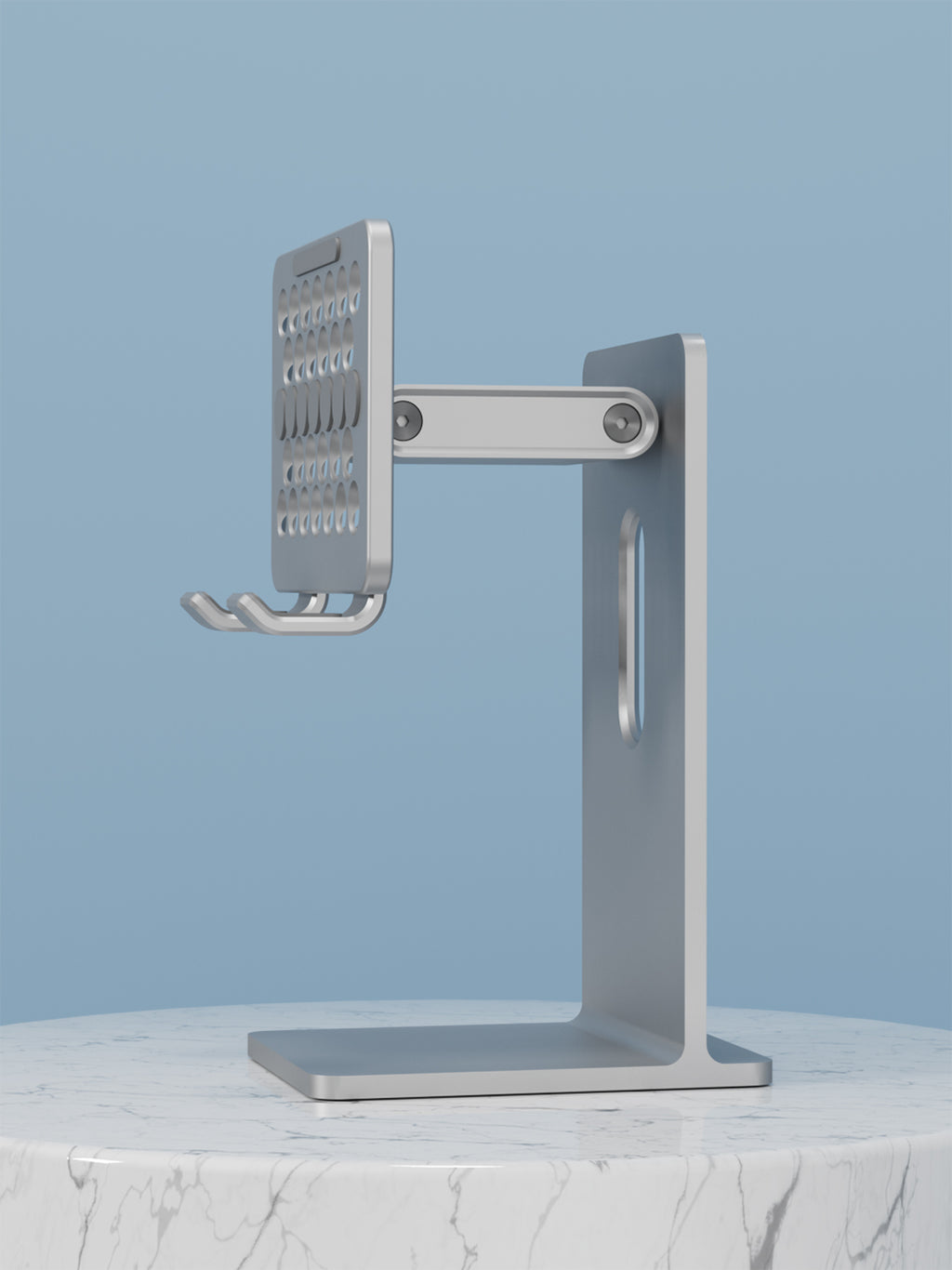 Ergonomic Tablet Stand Holder - Elevate Your Workspace with Universally Compatible Design, Fits iPad Pro, iPhone, and Android Devices, and Frees Up Desk Space