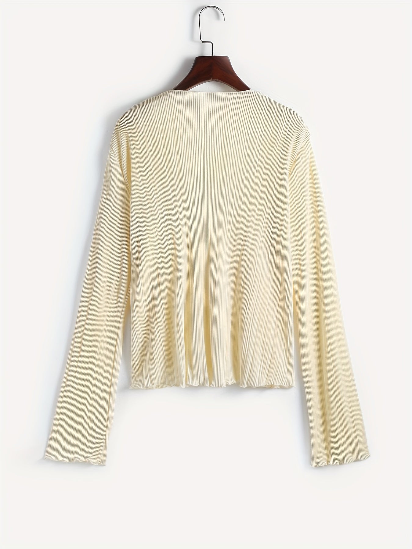 Women's Sheer Mesh Flare Sleeve Crop Top