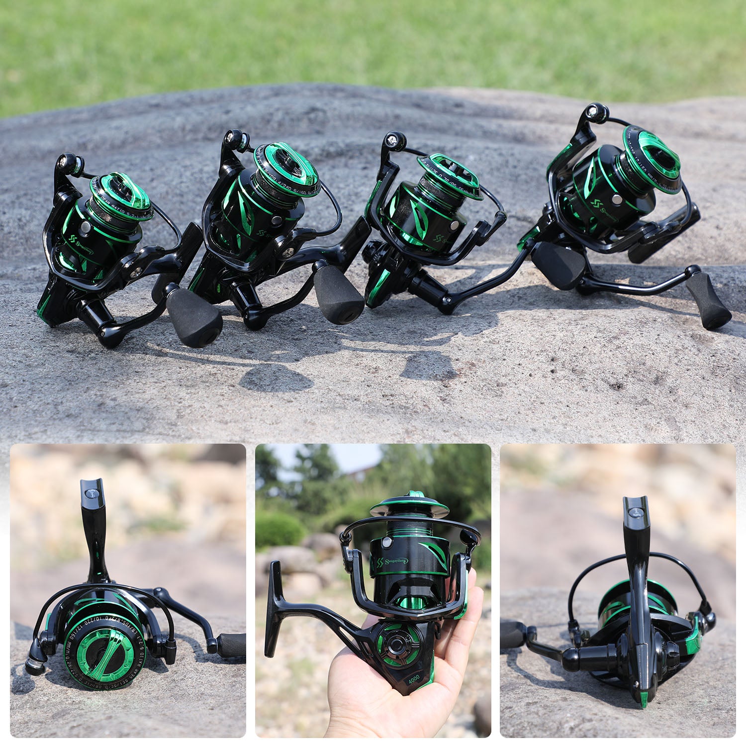 Sougayilang Spinning Fishing Reel - Lightweight 6, 2:1 High-Speed Gear Ratio, Aluminum Alloy Construction, Ergonomic Handle & Adjustable Drag, Mixed Colors for Freshwater & Saltwater Fishing, Ideal Gift for Anglers, Fishing R