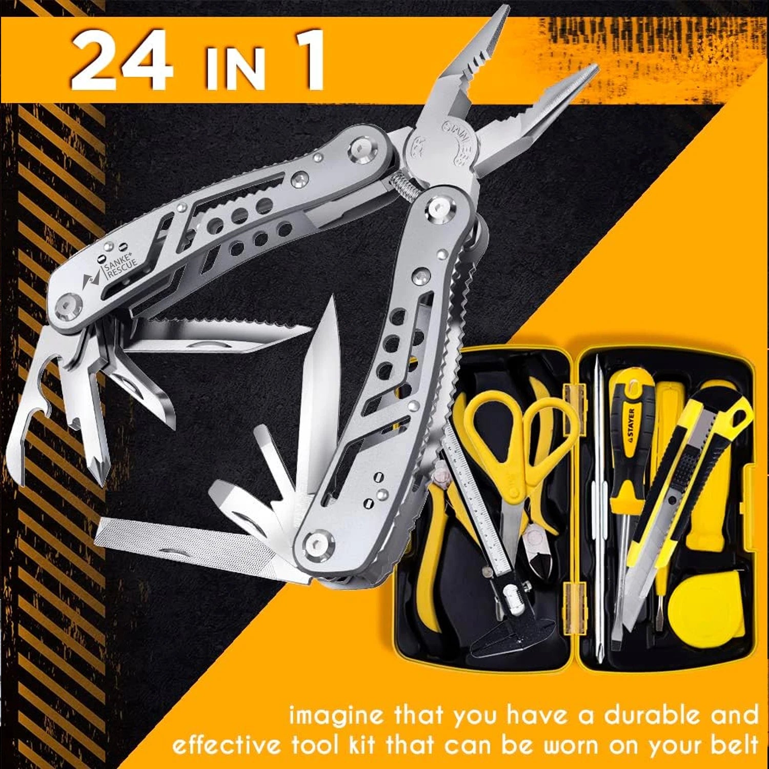 Construction Tools Multifunction Tool Sale Multilayer Pipe Press 3d Metal Puzzle Pliers Multitool Cuier Knife Foldable Edc Hand
