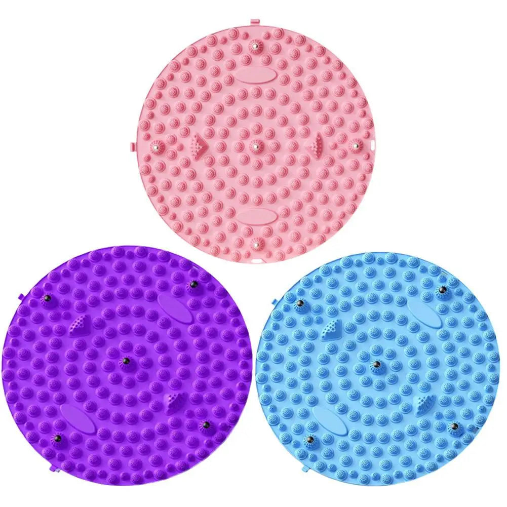 Foot Yoga Massage Acupressure Board Mat Muscle Relaxation Round Exercise Mat Fitness Foot Training Massage Acupressure Mat