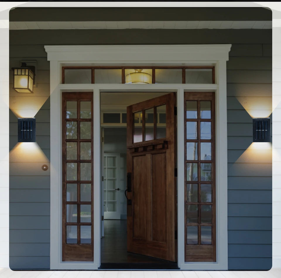 Solar Light Outdoor Up and Down Wall Washer Light Waterproof Solar Lamp for Garden Street Landscape Balcony Yard Porch Decor