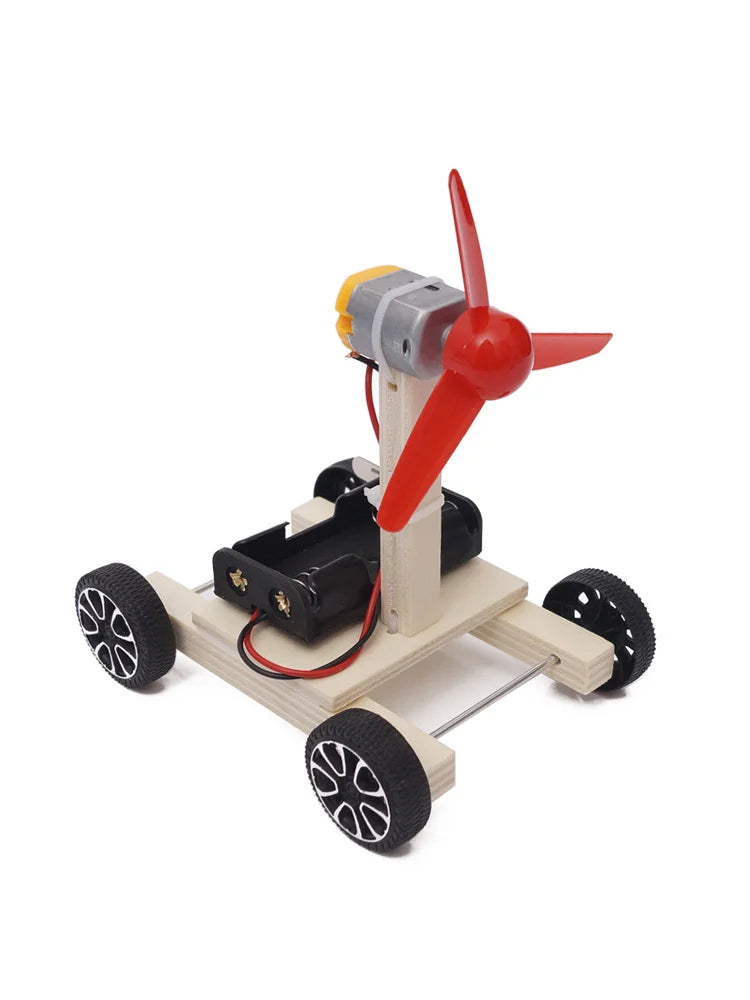 DIY Air-powered Vehicle Model Technological Gatget Science Experimental Tool Kit Educational Toys Small Production for Student