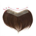 Brown Black Men Toupee Human Hair Frontal Hairline 180 Density V Loop Straight Forehead Toupee Natural Hair Capillary Prosthesis