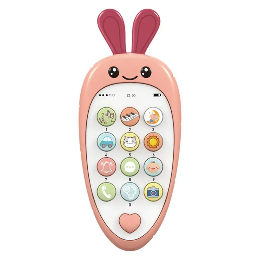 Kids Toy Phone Toddler Cell Phone And Kids Phone Toy Colorful Musical Kids Play Phone Educational Carrot Shaped Toy For Early