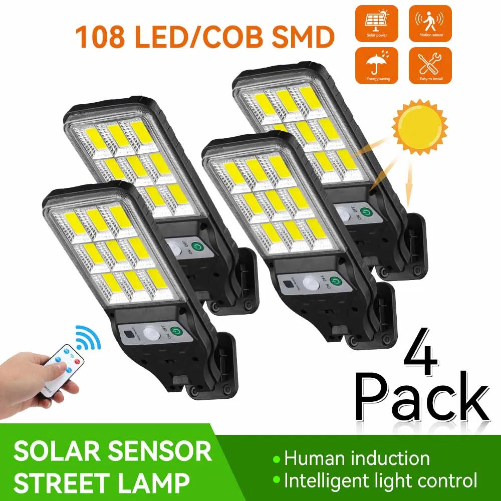 Wall Lamp, Solar Lamp, Lighting Mode, Motion Sensor Lamp Outdoor 9-grid Cob Solar Wall Lamp Garden Wall Courtyard Path Lighting