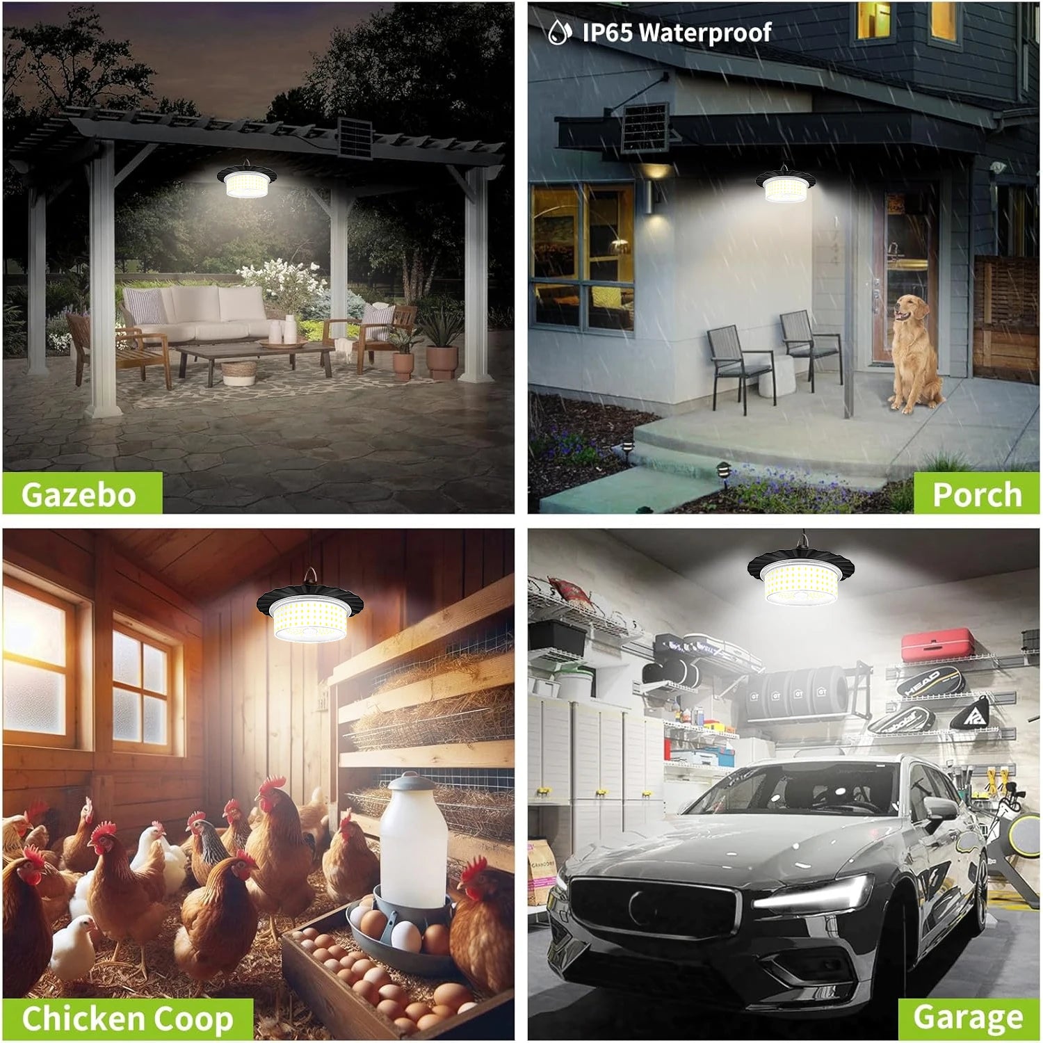 Solar Shed Lights with Motion Sensor Indoor Outdoor Waterproof LED Solar Pendant Light 5 Modes Lighting 5M Cord Spotlights