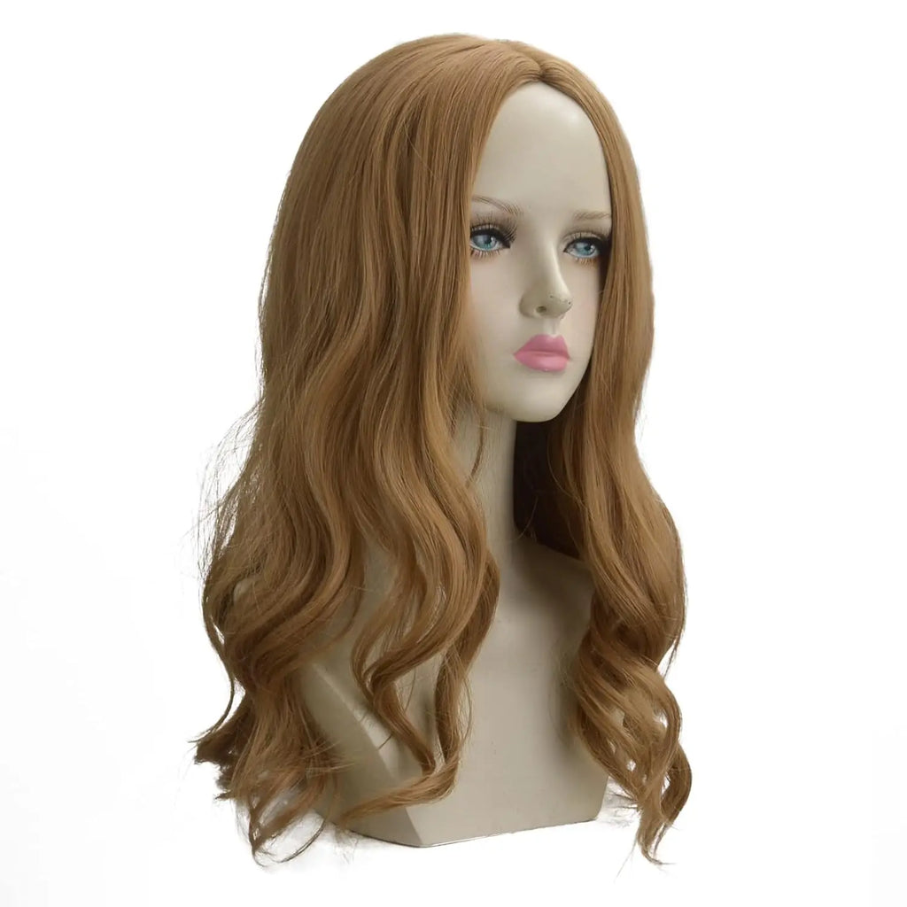 Wigs for Women, Long Wave Ginger Orange Curly Synthetic Wig for Daily Cosplay Party Halloween Costume