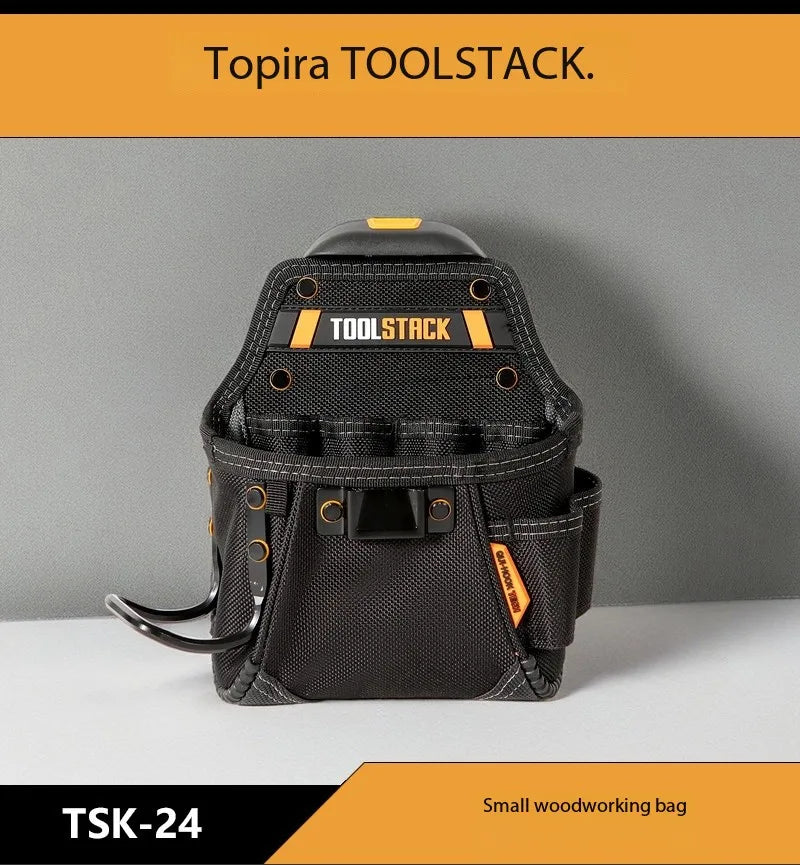 TOOLSTACK TSK-24 Utility Toolkit Hardwear Carpenter Work Tools Bag Storage Quick-Hook Kit Spanner Screwdriver Waist Pouch