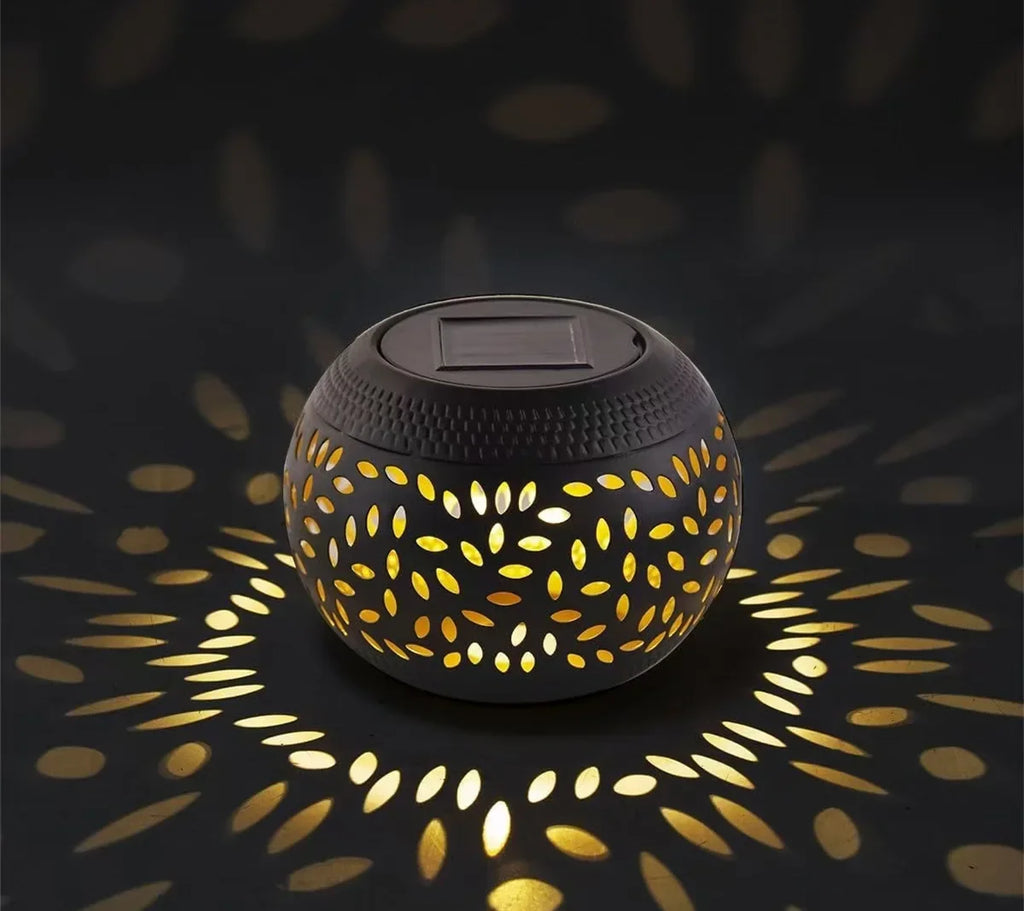 Solar Table Lights Outdoor Waterproof Metal Garden Projector Lamp Retro Gardening Lawn Atmosphere Lamp Decorative Landscape Lamp