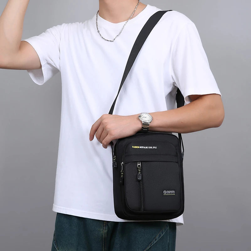 Men Crossbody Bag Single Shoulder Bags Big Capacity Storage Bag Fashion Multi-Pockets Business Crossbody Bags