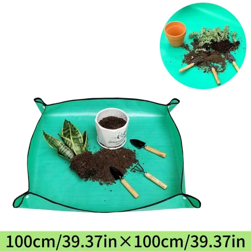 Gardening Mat  Square Plant Pad Waterproof for Transplanting Flower Pots Potting Mat Foldable Garden Repotting Anti-dirty Tarp