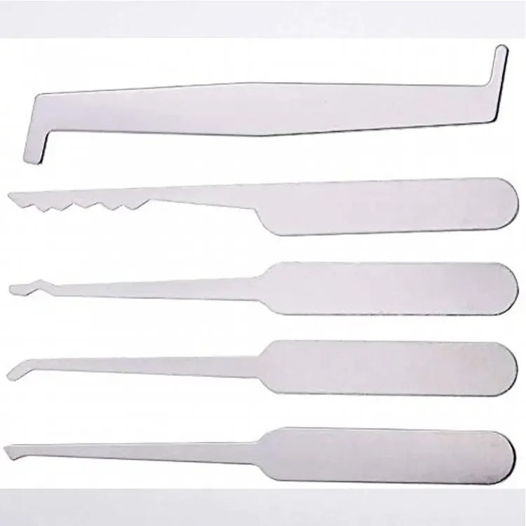 24pcs Locksmith Titanium Plating Tool Kit with Grey Handle Beginner and Locksmith Practice Picktools Padlock Professional Tools