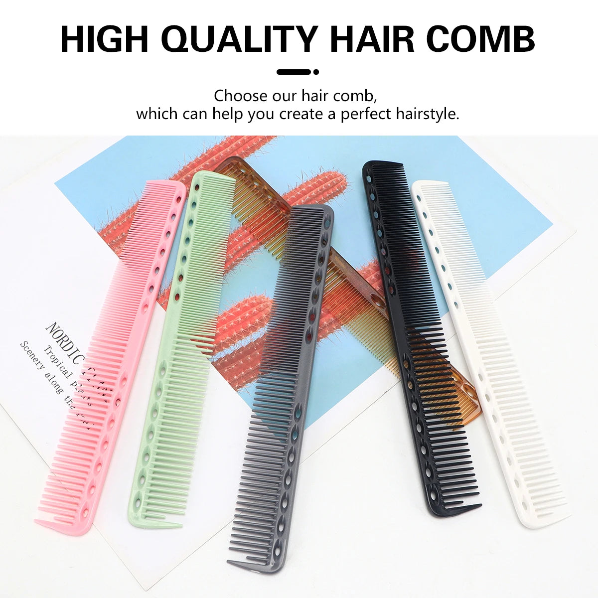 Barbershop Hair Cutting Comb Barber Heat Resistant Anti-static Hair Brush Professional Salon Household Hairdressing Styling Tool