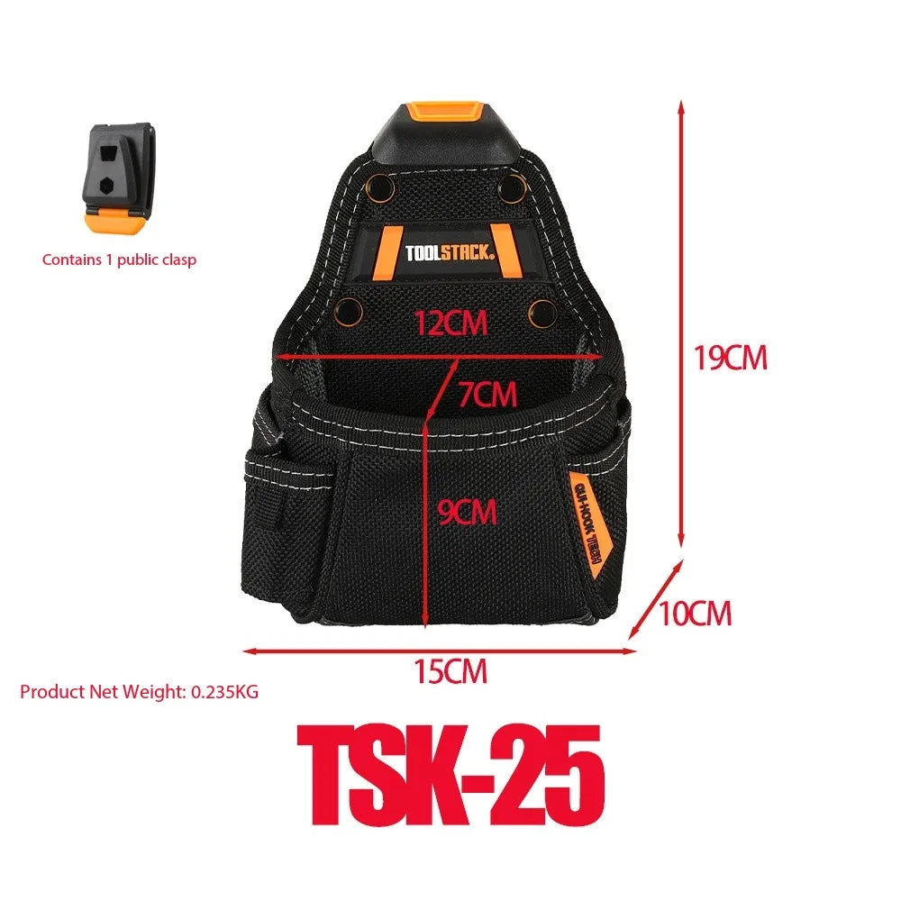 TOOLSTACK TSK-24 Utility Toolkit Hardwear Carpenter Work Tools Bag Storage Quick-Hook Kit Spanner Screwdriver Waist Pouch
