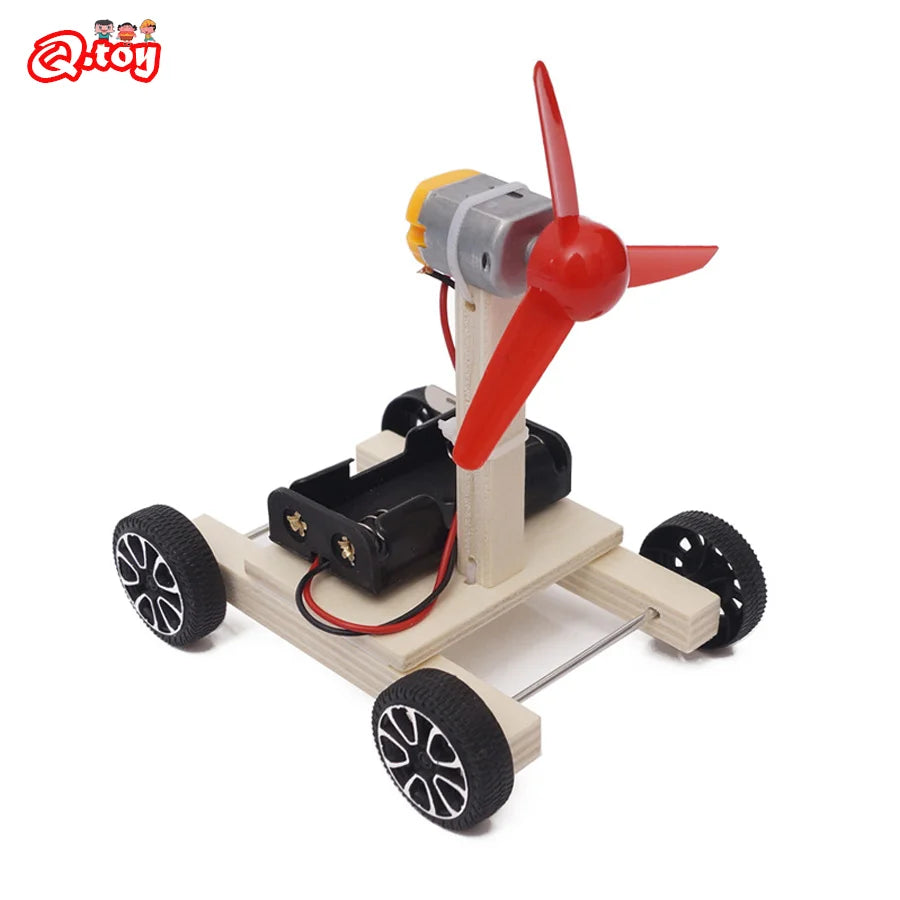 DIY Air-powered Vehicle Model Technological Gatget Science Experimental Tool Kit Educational Toys Small Production for Student