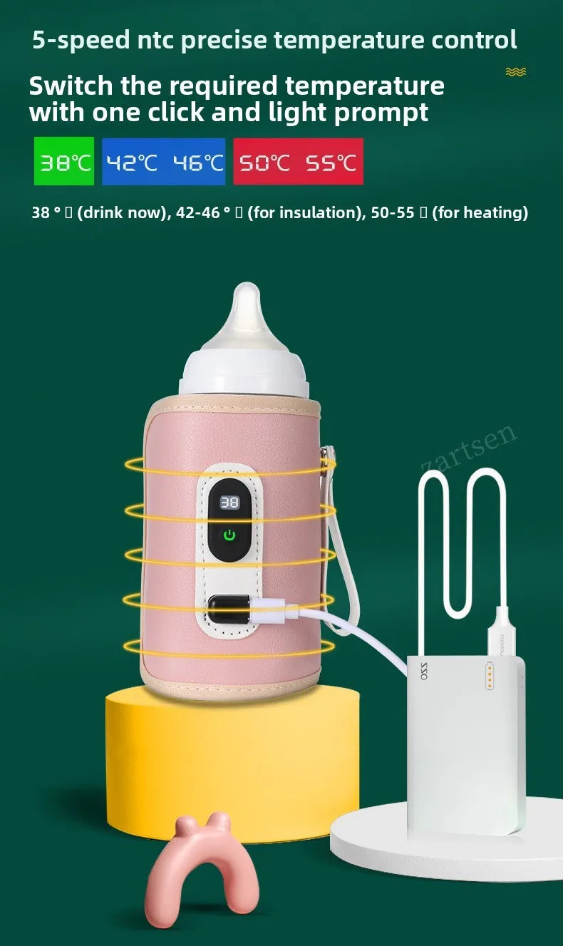 Baby Milk Warmer Baby Nursing Bottle Heater, Portable USB Bottle Warmer for Car, Outdoor Travel Accessories Outdoor Portable