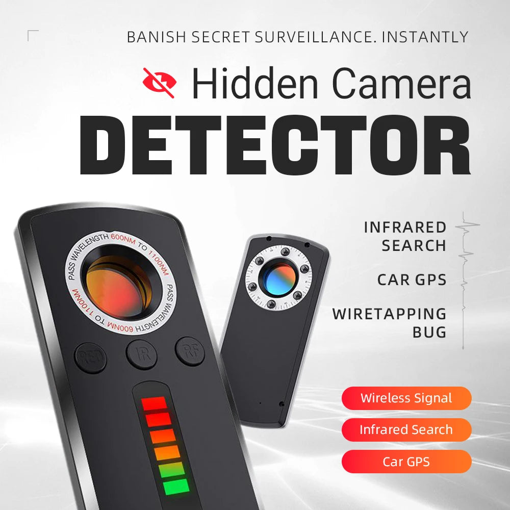 Hidden Camera Detector Anti Spy Gadget Car GPS Wireless Wiretapping Bug Spy Cameras Listening Devices Hotel Car Office Security