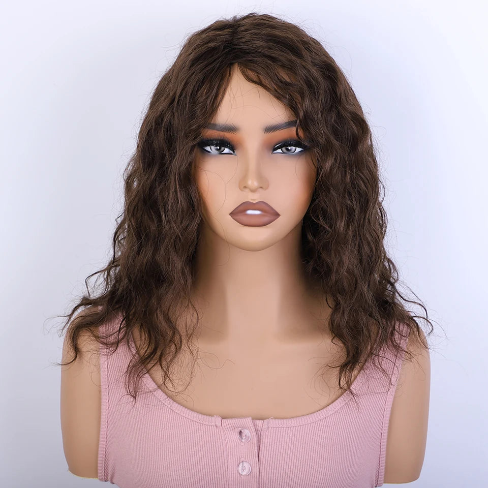 Top Human Hair Wigs Short Pixie Cut Natural Brown Multi Parting 100% Real Human Hair Wigs Perruques Cheveux Humains High Quality