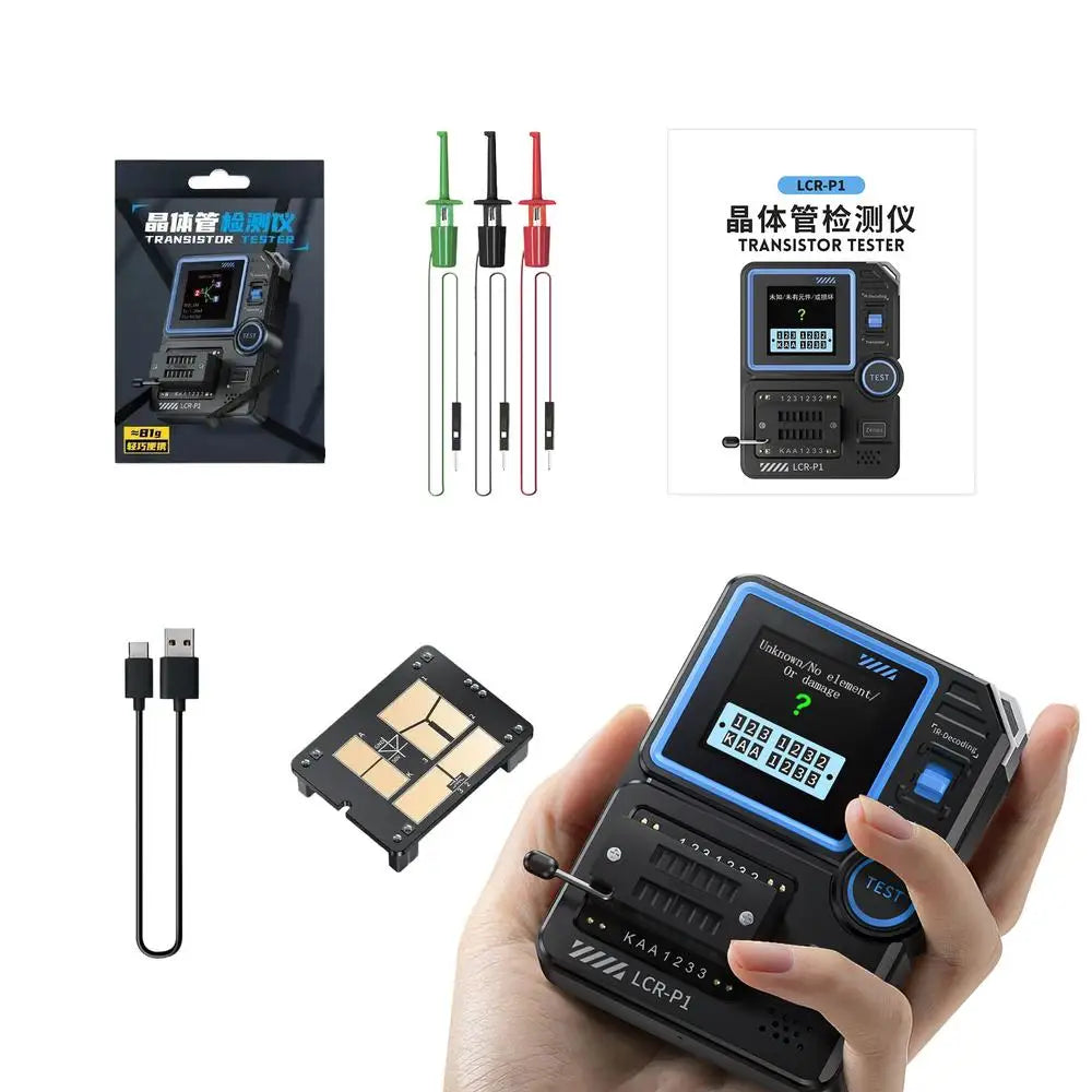 Electronic Component Tester Transistor Tester Transistor Capacitor Tester Graphic Display Capacitance Meter For Electronic