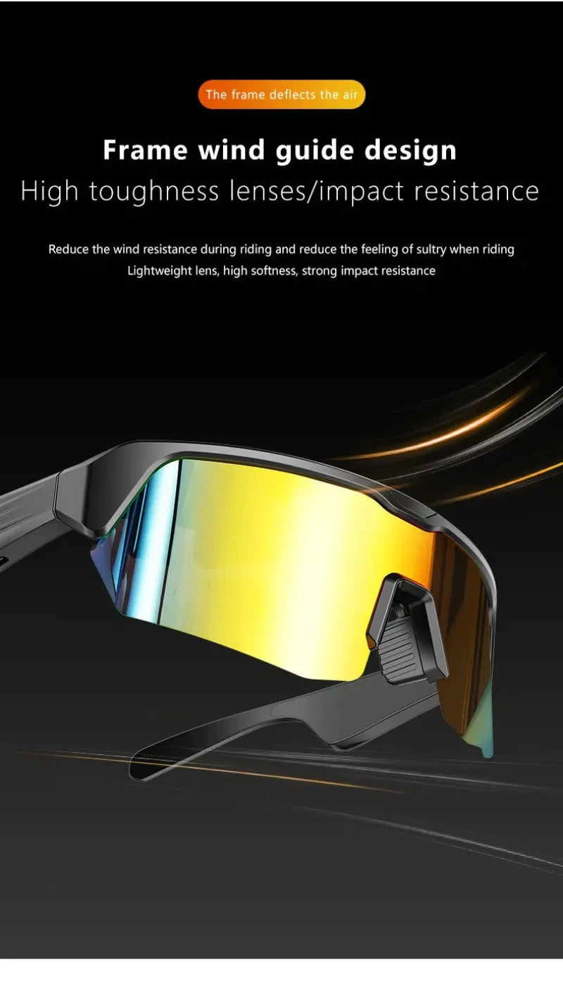 Cycling Running Bluetooth Smart Glasses Technology Audio Call Remote Headset Sunglasses Sports Driving Music Earbuds Headphones