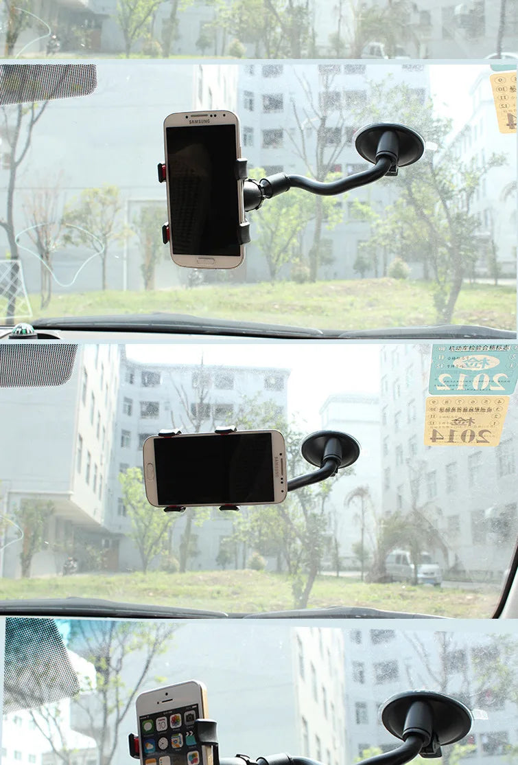 Cell Phone Holder Car, Windshield/Dashboard/Window Car Phone Holder Mount, Suction Cup Phone Mount for Car Truck Compatible