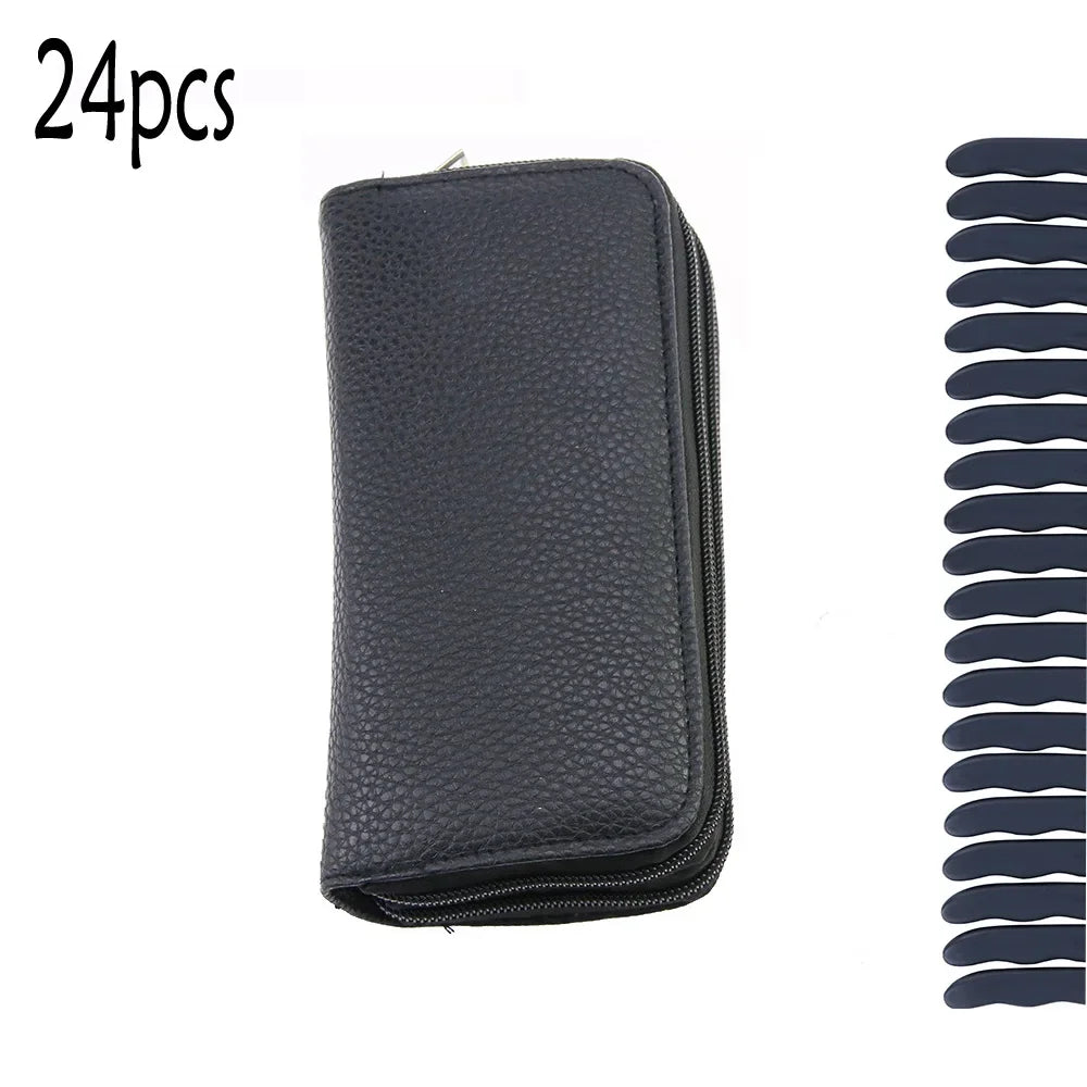 24pcs Locksmith Titanium Plating Tool Kit with Grey Handle Beginner and Locksmith Practice Picktools Padlock Professional Tools