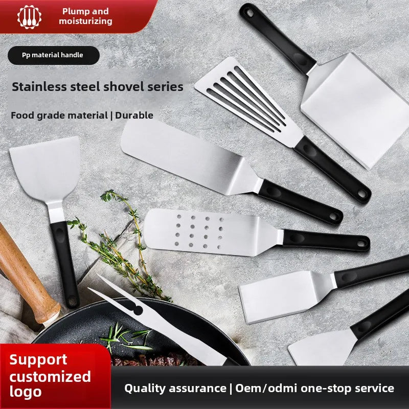 Barbecue tool set combination outdoor equipment Stainless Steel Grill steak frying shovel wholesale tools,