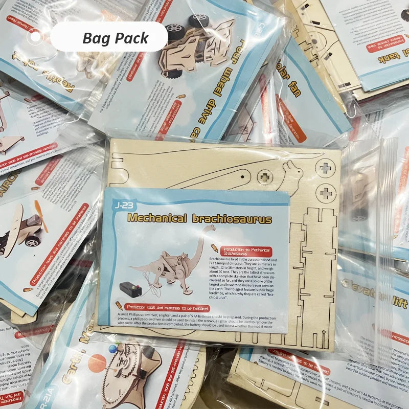 DIY Air-powered Vehicle Model Technological Gatget Science Experimental Tool Kit Educational Toys Small Production for Student