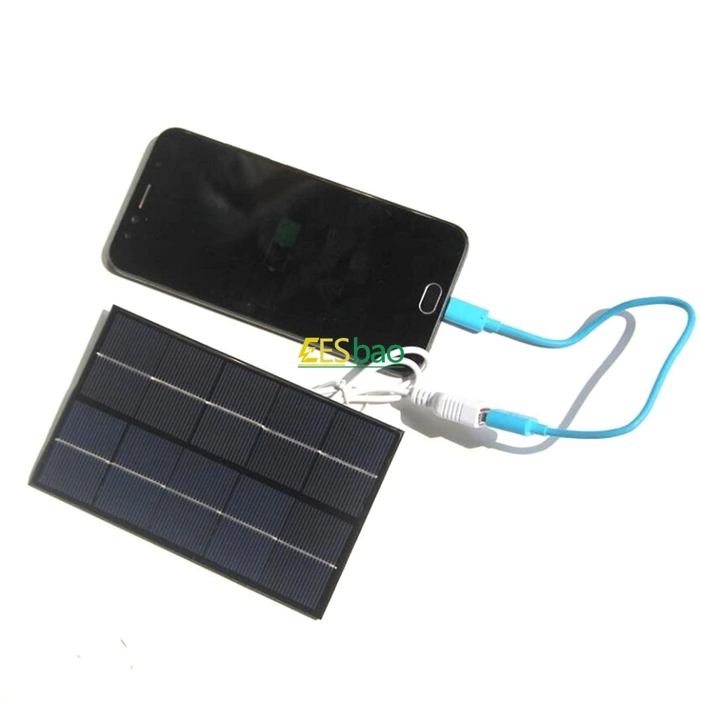 Wholesale Solar Panel  USB Waterproof Outdoor Hiking Camping Portable Battery Mobile Phone Charging Bank Charging Panel