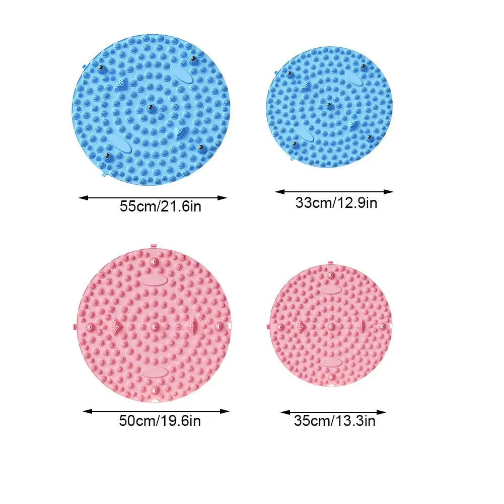 Foot Yoga Massage Acupressure Board Mat Muscle Relaxation Round Exercise Mat Fitness Foot Training Massage Acupressure Mat
